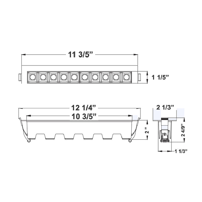 Westgate LDLS 12" Mini Linear Optic Light, CCT