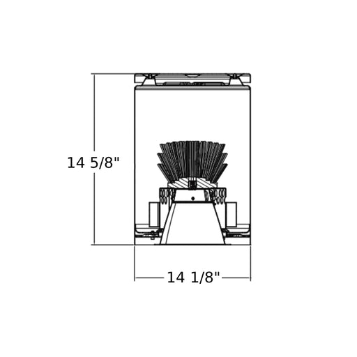 Lithonia LDN8CYL 8" LED Cylinder, 3500K, 8000 Lumens, Downlight, 120-277V, Flush Ceiling Mount