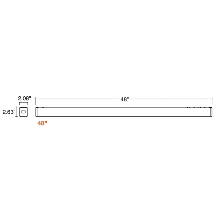 Envision LED-UDL2 4Ft 5CCT C-Line Suspended Linear w/ Uplight  Black 120-277V