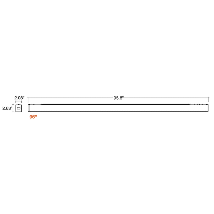Envision LED-UDL2 8Ft 5CCT C-Line Suspended Linear w/ Uplight  Black 120-277V