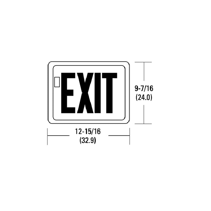 Lithonia LE LED Surface Mount Exits with Battery Back-Up, Single Stencil Face