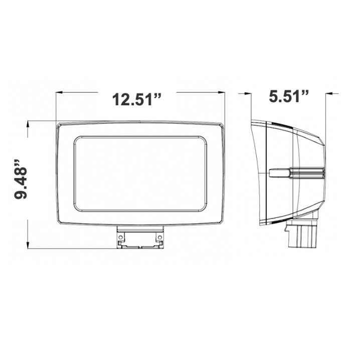 Westgate LF4MAX-LG 75W/100W/150W LED Maximum-Feature Round-Back Flood Light, 3CCT Selectable
