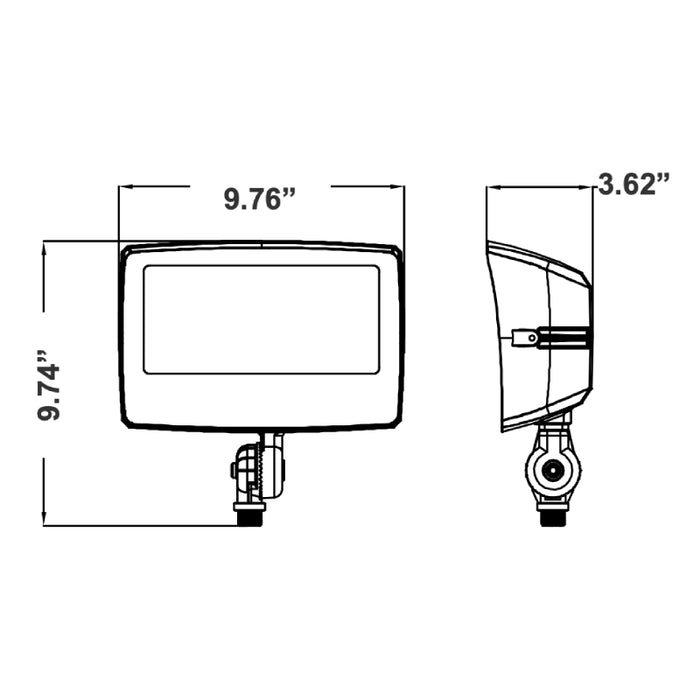 Westgate LF4MAX-MD 20W/30W/50W LED Maximum-Feature Round-Back Flood Light with Knuckle, 3CCT Selectable