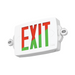 Lithonia Contractor Select LHQM Quantum Thermoplastic LED Emergency Light/Exit Combo, Single or Double Face, Red/Green Selectable, 120-277V - White