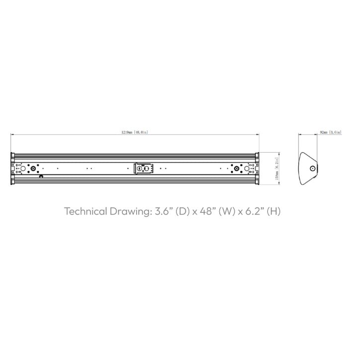 Westgate LLB 4-ft 40W/50W/60W Linear Low Bay with Pre-Installed Emergency Backup, Power & 3CCT Selectable, 120-277V