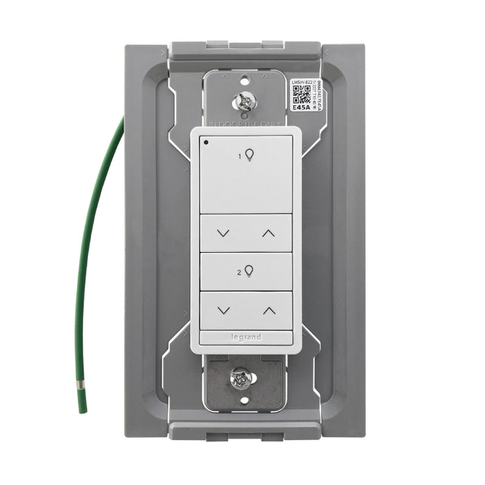 Wattstopper LMSW-622-S DLM Wireless Wall Slim Switch, 2-Button/2-Rocker