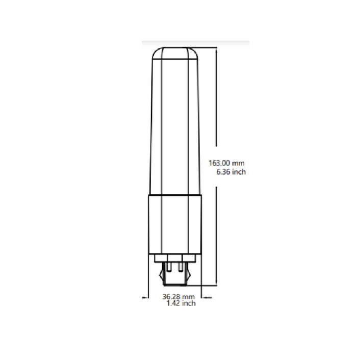Westgate 11W LED Type A + B PL Lamp, 4000K, 1300 Lumens, G24q Base, Non-Dimmable