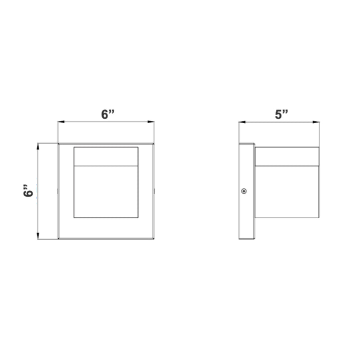 Westgate LRS-J1S 10W LED 1-Side Outdoor Wall Light, 3 CCT Selectable, 700Lm, 120V
