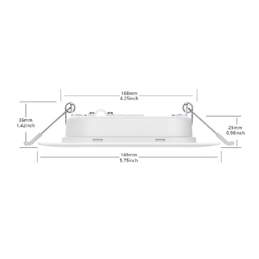 Lumination LRXD 4" 9W LED Square Disk Downlight, 700lm, 3 Selectable CCT