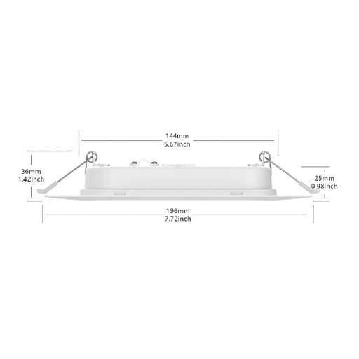 Lumination LRXD 6" 12W LED Square Disk Downlight, 1000lm, 3 Selectable CCT