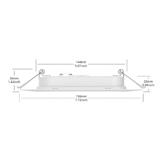 Lumination LRXD 6" 12W LED Square Disk Downlight, 1000lm, 3 Selectable CCT