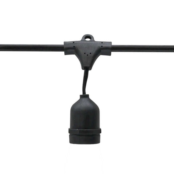 American Lighting LS2-MNS-24-48 48-ft Commercial Grade String Light, Suspended E26, 24" LED Spacing