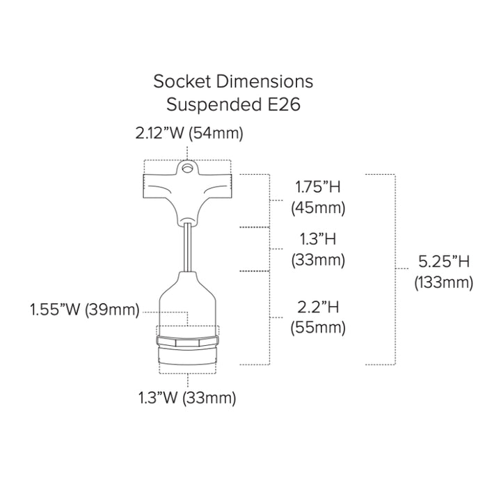 American Lighting LS2-MNS-24-48 48-ft Commercial Grade String Light, Suspended E26, 24" LED Spacing