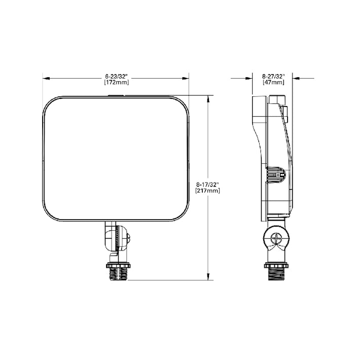 Lumark LSF25-KN-PC LSF Series  LED Selectable Flood Light, 11W/15W/22W/25W. CCT Selectable, 1700/2500/3500/4000 lm,  Knuckle Mount , 120-347V
