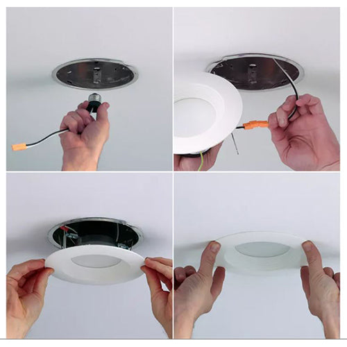 Halo LT56 5"/6" LED Retrofit Module with Baffle Trim, 5CCT Selectable, 1200 Lumens, 90 CRI, 10% Phase Cut Dimming, Matte White