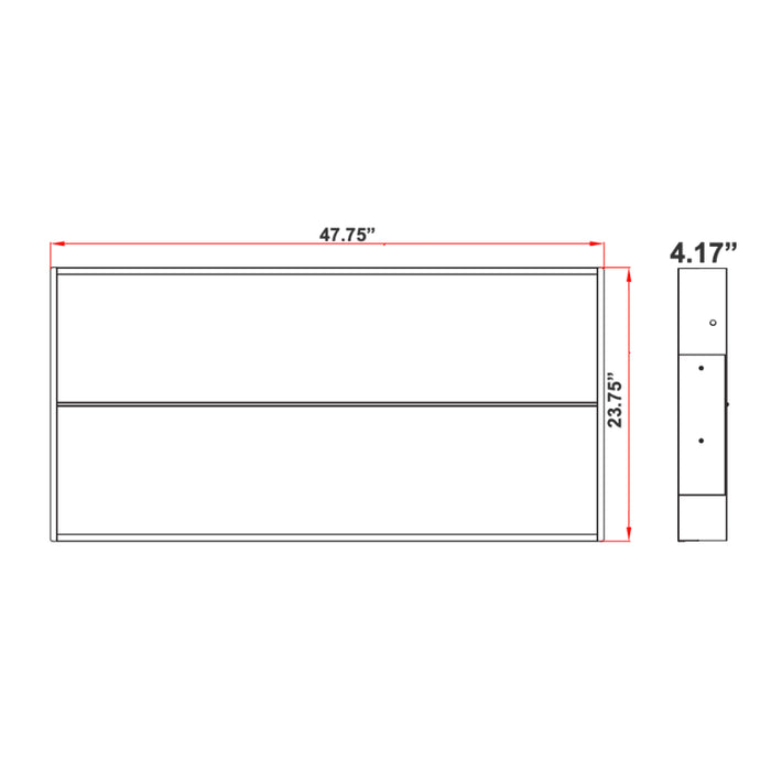 Westgate LTRL Series LED Architectural Advanced Blade Design Troffer Lights, Power & 4CCT Selectable, 120-277V, 0-10V Dimming
