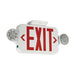 Lumination LUCE LED Exit/Emergency Light Combo, Round Lamp Heads, Universal Face, NiCad Battery - White Finish, Red Letters