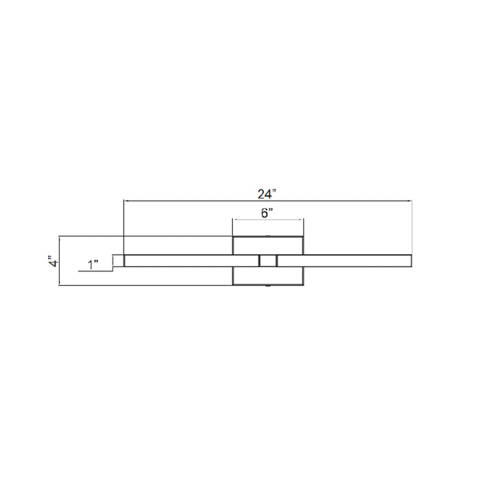 Westgate LVS-24 24" LED Slim Rotatable Vanity Light