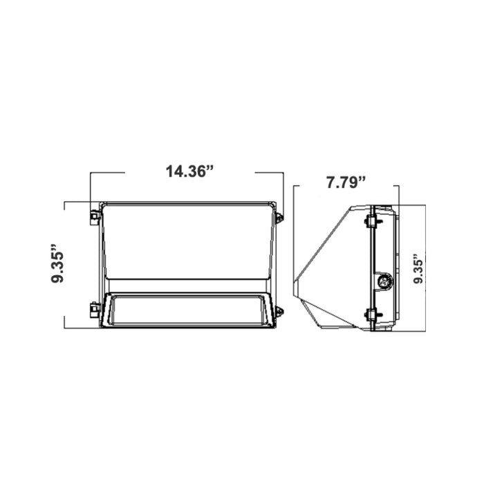 Westgate LWPMAX 40W/60W/80W LED Max-Feature Cut-Off Wall Pack, Power & 3CCT Selectable