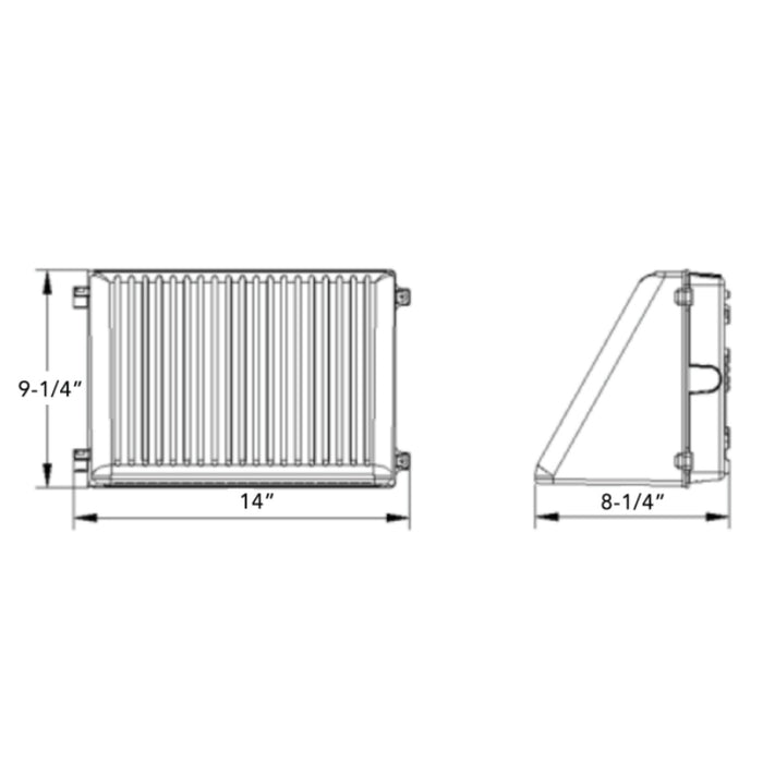 Westgate LWPX 30W/40W/60W/80W LED Cutoff Wall Pack, 4CCT Selectable