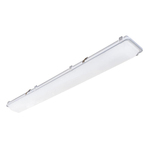 Columbia LXEM4 4-ft LED Vaportite, High Lumens, 4000K, Ribbed Frosted Acrylic, 0-10V Dimming, 120–277V