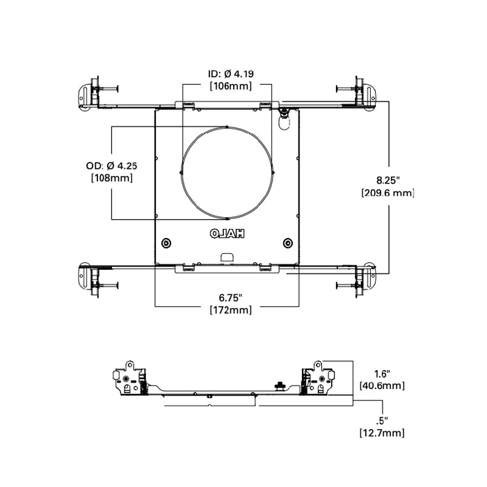 Halo MF4RC 4" Round Mounting Frame with Drywall Collar