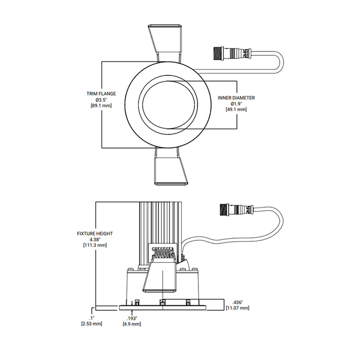 Halo ML2ALSFS1ER ML Flex Series 2" Round Smooth Canless LED Adjustable Downlight, 5CCT & 3 Lumen Selectable