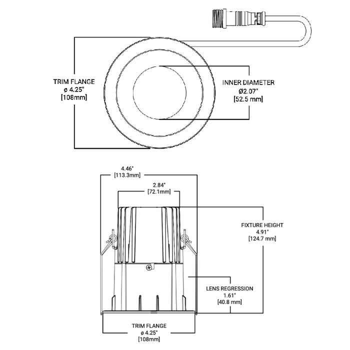 Halo ML3 3" Square Canless LED Downlight, 5CCT Selectable, 120-277V