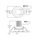 Halo ML4ALSFS1ER ML Flex Series 4" Round Smooth Canless LED Adjustable Downlight, 5CCT & 3 Lumen Selectable