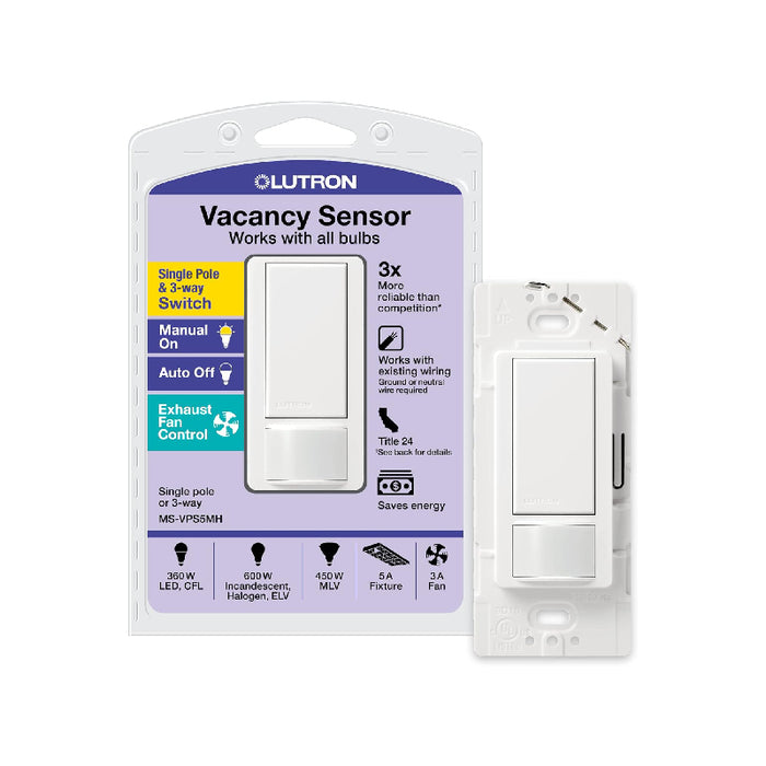Lutron MS-VPS5MH Maestro 5A Single-Pole/Multi-Location Vacancy Sensor Switch