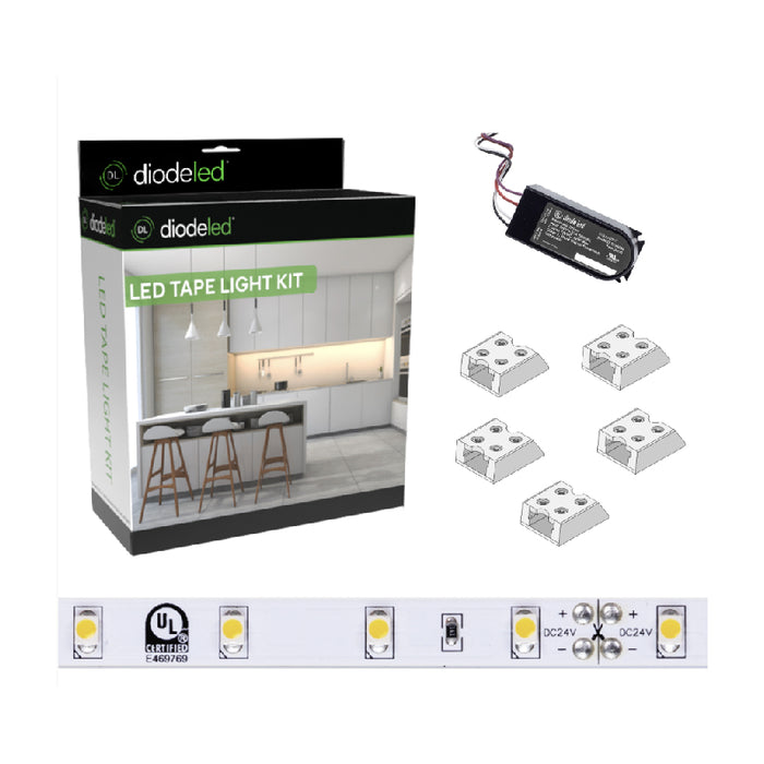 Diode LED Blaze 24V 16.4 Ft. LED Tape Light Kits, MikroDIM Power Supply