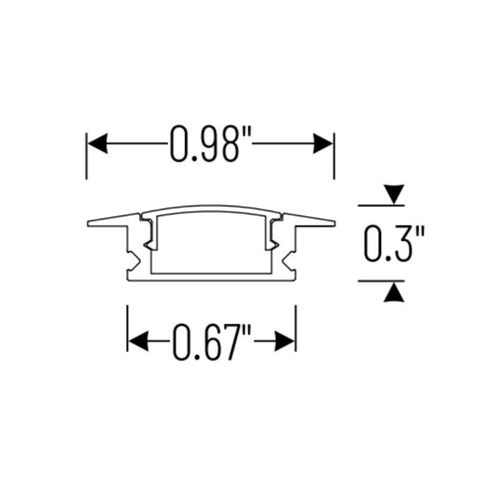 Nora NATL2-C23 4-ft Shallow Recessed Channel
