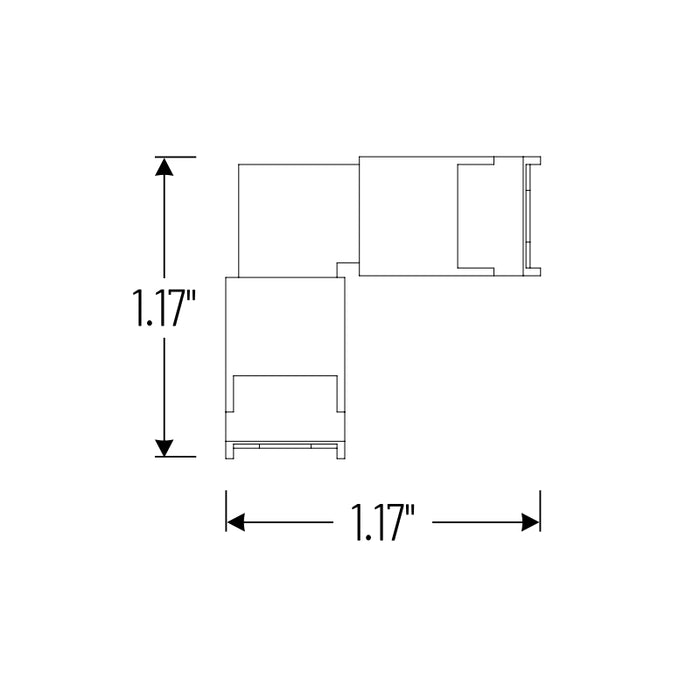 Nora NATLCB-L L Connector for NUTP14 COB Tape Light