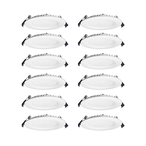 Nora NCSC-R4W2TW 4" Contractor Series Can-less LED Wafer Downlight with Regressed Baffle, 5 CCT Selectable (12-Pack)