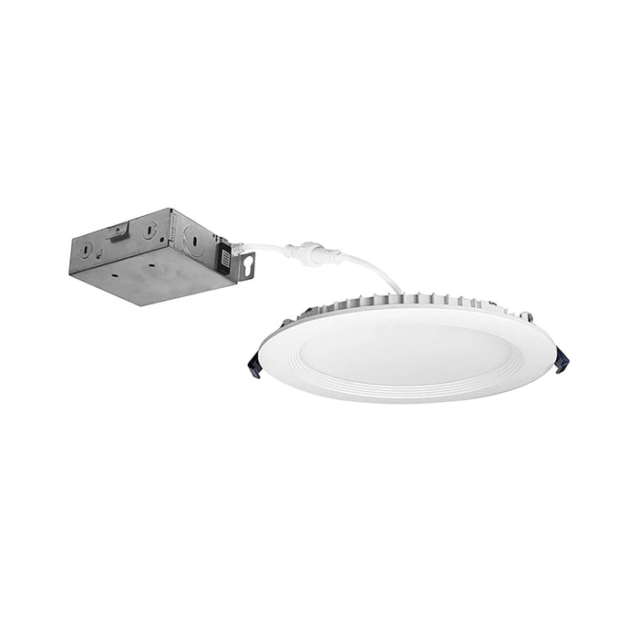 Nora NCSC-R6W2TW 6" Contractor Series Can-less LED Wafer Downlight with Regressed Baffle, 5 CCT Selectable (12-Pack)