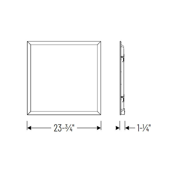 Nora NCSP 2x2 Contractor Series LED Backlit Panel, 3CCT & Lumens Selectable (4-Pack)