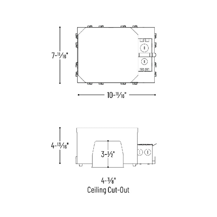 Nora NFBIC-427LMRATA 4" Shallow LED Dedicated Fire Rated Housing