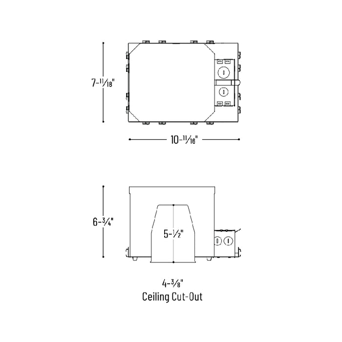 Nora NFBIC-4LMRATA 4" LED Dedicated IC Air-Tight Fire Rated Housing