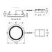 Nora NFRC-R6W2 6" 15W Fire Rated Can-less Baffled LED Downlight, 5CCT Selectable