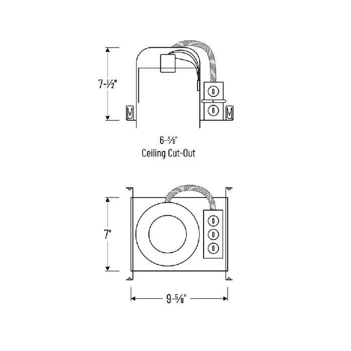 Nora NHIC-17QAT 6" IC Air-Tight Line Voltage Housing
