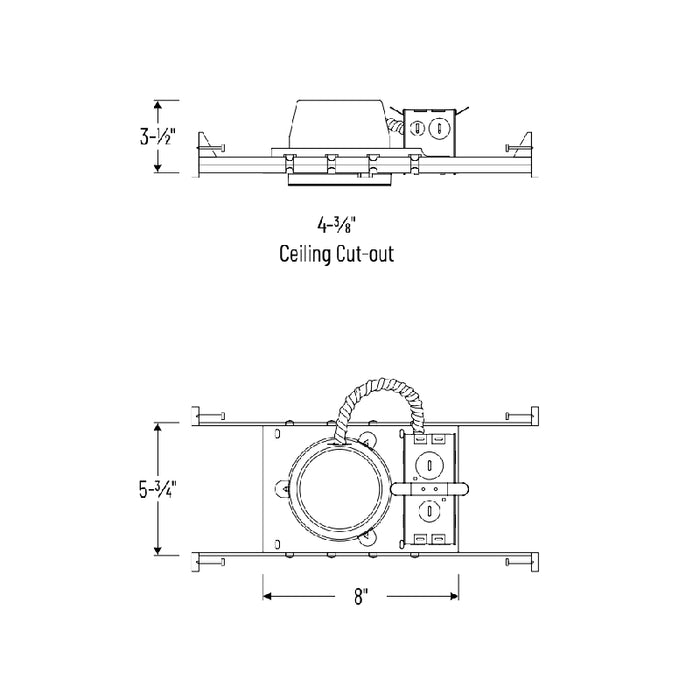 Nora 4" Shallow IC Air-Tight LED Dedicated New Construction Housing