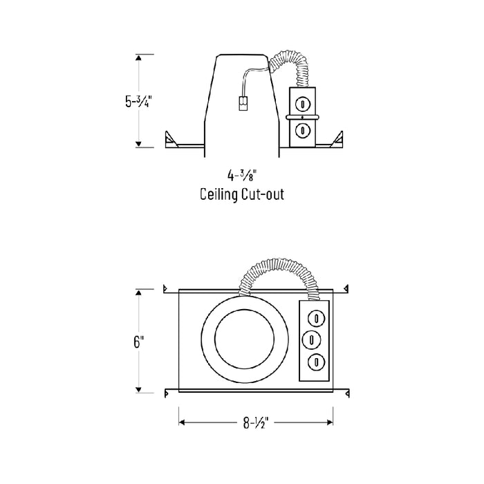 Nora 4" IC Air-Tight LED Dedicated New Construction Housing