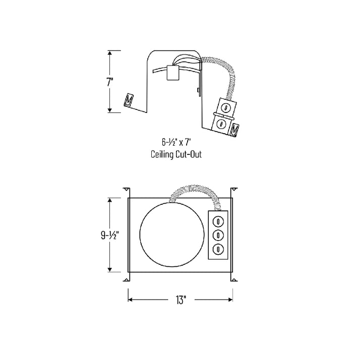 Nora NHIC-926QAT 6" IC Air-Tight Sloped Ceiling Housing