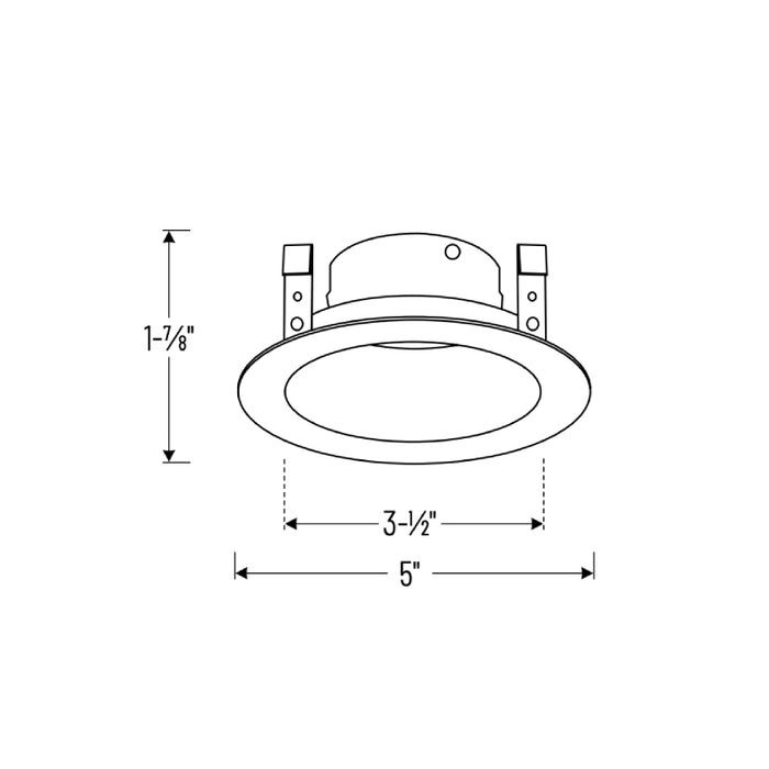 Nora NL-413 4" Specular Black Adjustable Reflector with White Ring