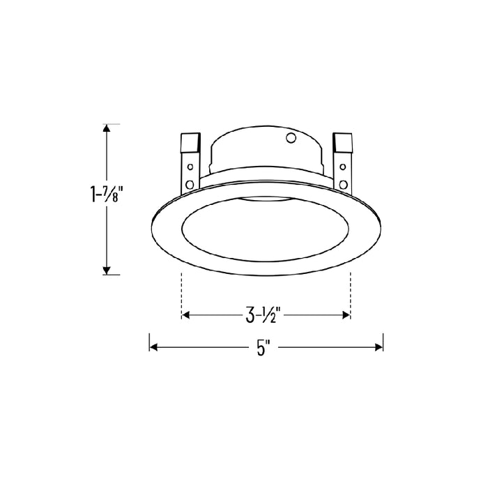 Nora NL-416 4" Specular White Adjustable Reflector with White Metal Ring