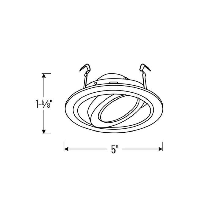 Nora NL-465W 4" White Surface Adjustable with White Ring
