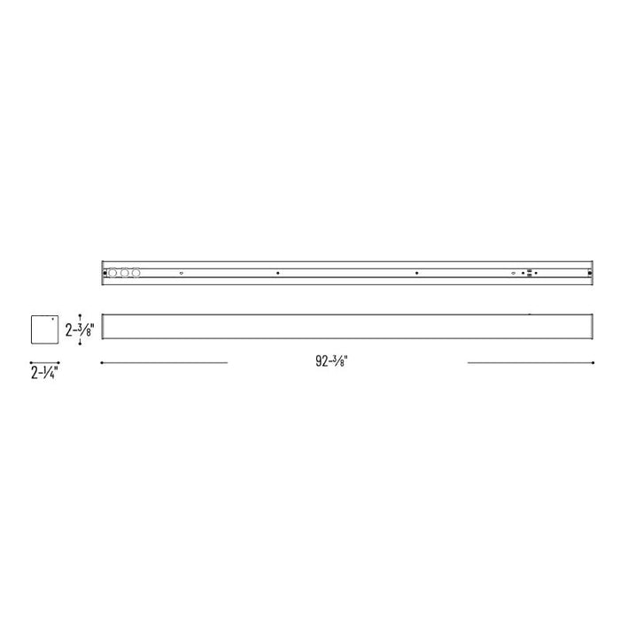 Nora NLINSW-8334 8ft L-LINE LED Direct Linear, 3CCT & Lumen Selectable