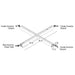 Nora NLINSW-X334 "X" Shaped L-LINE LED Direct Linear, 3CCT & Lumen Selectable