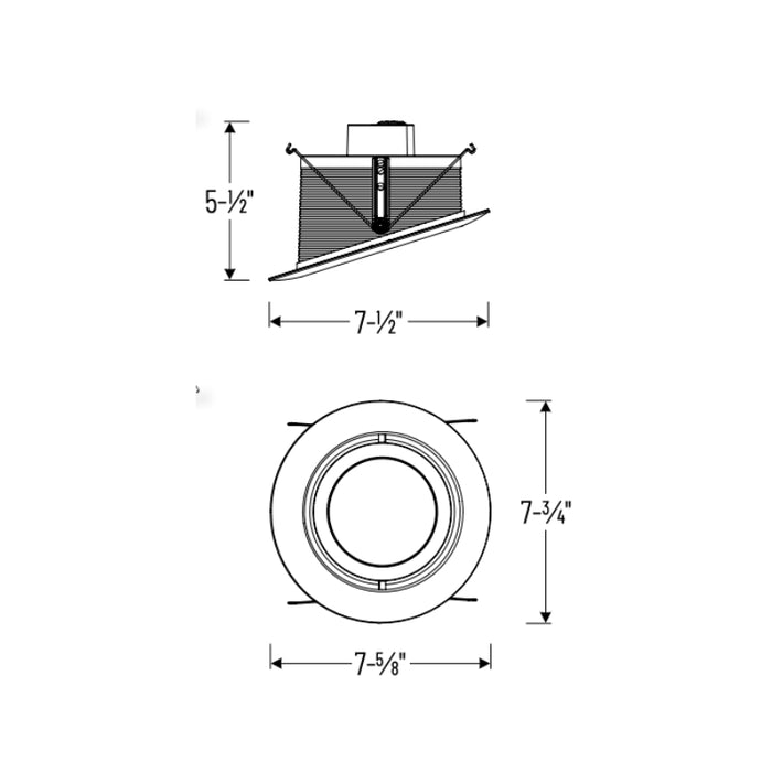 Nora NLRS-612L1TW 6" Sloped LED Retrofit Baffle