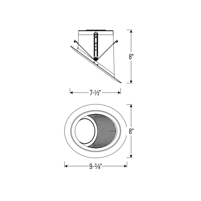 Nora NLRS-6S12L1 6" Super Slope LED Retrofit Baffle